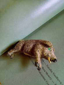 他の写真2: 森の動物　緑の眼をしたイノシシ　WAGNER　MAX CARL　Künstlerschutz