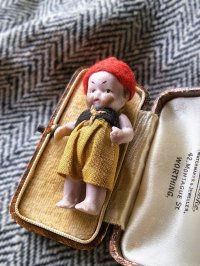 ビスクの小さい坊や　ミニチュアドール　ドイツのアンティーク　HERTWIG　 　