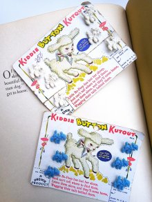 他の写真1: 白い羊のボタン　６個　オリジナルカード　ヴィンテージ