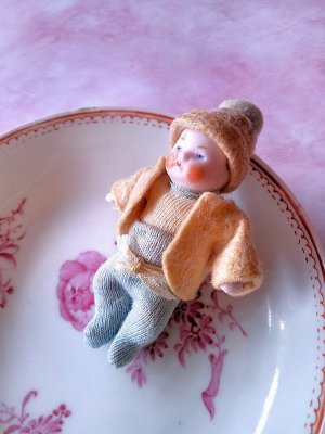 画像5: 青いパンツはいたベビーさん　ビスクドール　ヘルトヴィヒ　HERTWIG