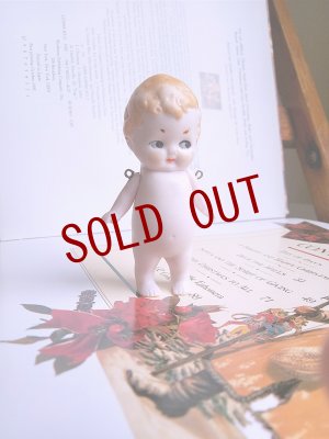 画像1: ブロンドの巻き毛が可愛いビスクベビーさん　６，８ｃｍ　HERTWIG　ドール　ジャーマンアンティーク