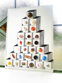 シート仕立てのボタン　ABC アルファベット　コレクション