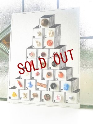 画像1: シート仕立てのボタン　ABC アルファベット　コレクション