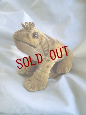 画像1: ベルベットのかえる　シュタイフ　ヴィンテージ