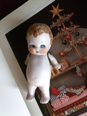 画像1: ブロンドの巻き毛が可愛いビスクドール　Googly スタイル 　HERTWIG　ジャーマンアンティーク