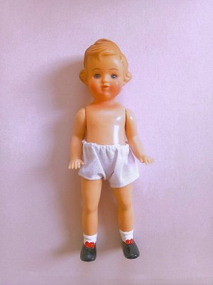 画像1: ドイツのプラスティックドール　Lissi doll　リジードール　巻き毛の女の子　B