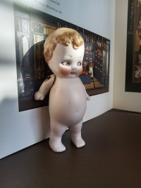 ブロンドの巻き毛が可愛いビスクドール　Googly スタイル 　HERTWIG　ジャーマンアンティーク