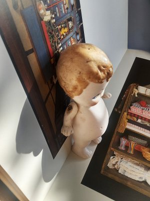 画像2: ブロンドの巻き毛が可愛いビスクドール　Googly スタイル 　HERTWIG　ジャーマンアンティーク