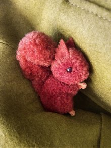 他の写真1: ポンポンりす　毛糸玉　ヴィンテージ　チョコレートブラウン