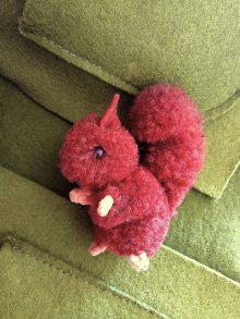 他の写真3: ポンポンりす　毛糸玉　ヴィンテージ　チョコレートブラウン