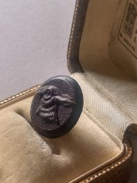 ハンティングボタン　野うさぎ　フレンチボタン　アンティーク