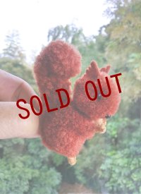 ポンポンりす　毛糸玉　ヴィンテージ　チョコレートブラウン