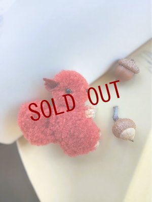 画像2: ポンポンりす　毛糸玉　ヴィンテージ　テラコッタ　あかね色