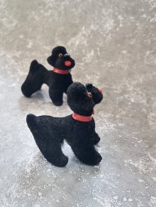 他の写真1: ベストフレンド！　ブラックプードル 　仔犬のペア　きっとあの子の おともだち　ヴィンテージ