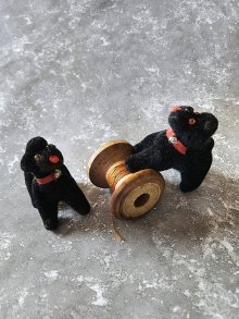 他の写真2: ベストフレンド！　ブラックプードル 　仔犬のペア　きっとあの子の おともだち　ヴィンテージ