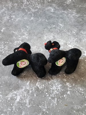 画像2: ベストフレンド！　ブラックプードル 　仔犬のペア　きっとあの子の おともだち　ヴィンテージ