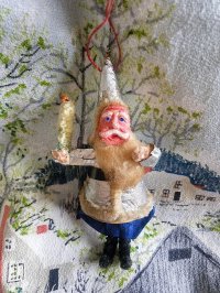 青い目のサンタクロース　アンティークのツリーオーナメント　A