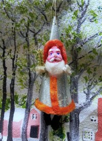 青い目のサンタクロース　アンティークのツリーオーナメント　B