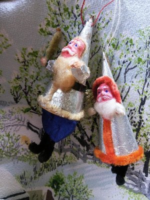 画像5: 青い目のサンタクロース　アンティークのツリーオーナメント　B