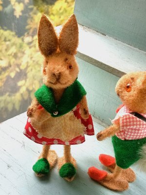 画像3: 赤いスカート履いたうさぎの女の子　ドイツ　WAGNER　kunstlerschutz