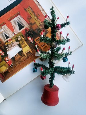 画像1: アンティークのもみの木　ドールサイズのクリスマスツリー　ドイツ　A