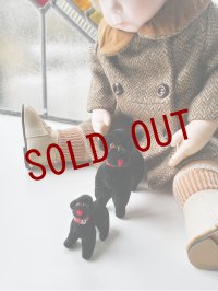 ベストフレンド！　きっとあの子の おともだち　ブラックプードル　２匹セット 　ヴィンテージ