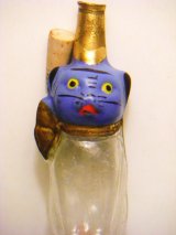 小さなガラス瓶　ブルーキャット！　のボトル