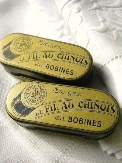 画像1: フランスの古いスレッド缶　Le fil au chinois 