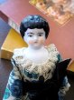 画像6: ドイツのアンティーク　チャイナヘッドドール　人形の家　１９ｃｍ　蒼いドレス　 (6)