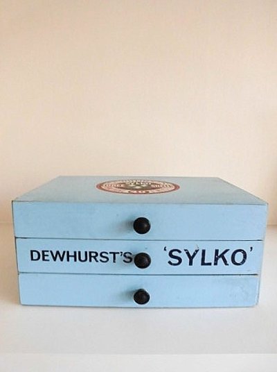 画像2: 糸巻きのショーケース　SYLKO　ボビンケース　引き出し　from  ENGLAND