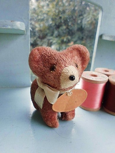画像2: 小熊のテープメジャー　ガラス目のベア　ジャパンベア　ヴィンテージ　　