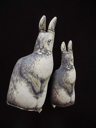画像2: 耳長ウサギの親子 　クロスドール　ペアセット　