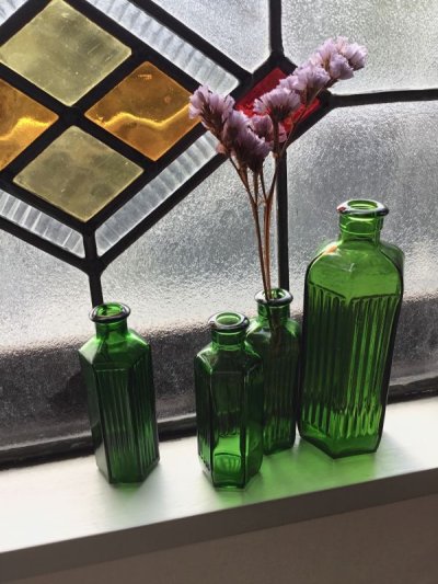 画像1: イングランドのグリーンボトル　   ヴィンテージのガラス瓶