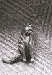 画像1: お座り猫のブローチ　スターリングシルバー　アクセサリー (1)