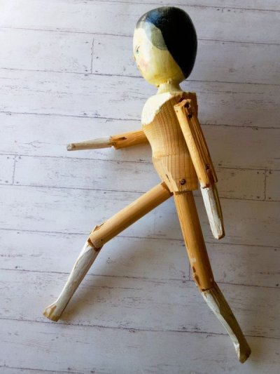画像2: ペグドール　オランダ人形　２９ｃｍ      人形の家　アンティーク 　ウッデンドール 　