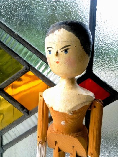 画像3: ペグドール　オランダ人形　２９ｃｍ 　人形の家　アンティーク 　ウッデンドール 