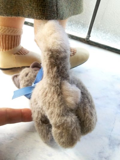 画像1: 子猫さん   １０ｃｍ　シュタイフキャット　  ライトグレー