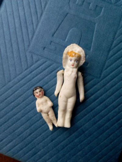 画像2: フローズンシャーロット　ボンネットヘッド　２体セット　１９世紀　アンティーク　人形遊び