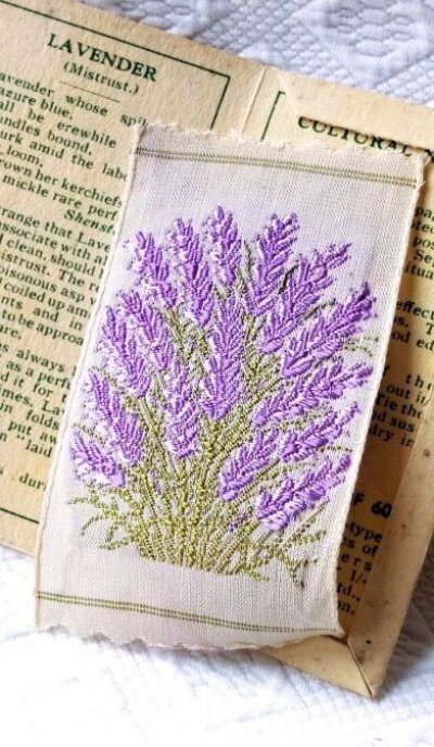 画像2: 花刺繍カード　イギリス　KENSITAS　シガレットカード ５種セット  A　シルク 　コラージュにも　コレクション