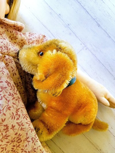 画像2: シュタイフのバジー　仔犬ころころ　お座り　ヴィンテージドッグ　１０ｃｍ