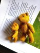 画像1: ミニチュアベア　ブラウンフエルト　ハンドメイド　２点セット (1)