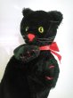 画像1: 黒猫の指人形　シュタイフ　ハンドパペット　 (1)