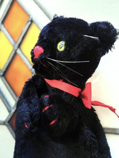 画像2: 黒猫の指人形　シュタイフ　ハンドパペット　