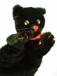 画像2: 黒猫の指人形　シュタイフ　ハンドパペット　 (2)