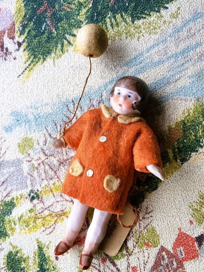 画像3: アールデコのフラッパーお嬢さん　オールビスクドール　７，５ｃｍ　人形の家