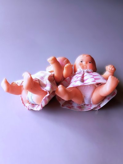 画像1: ミニチュア　ラバーベビー　２体セット　ドールハウス　ARI　アリドール　