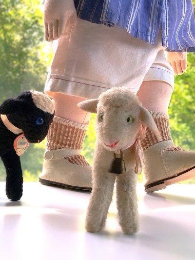 画像2: 緑の目をした子羊　LAMBY　シュタイフ　１０ｃｍ