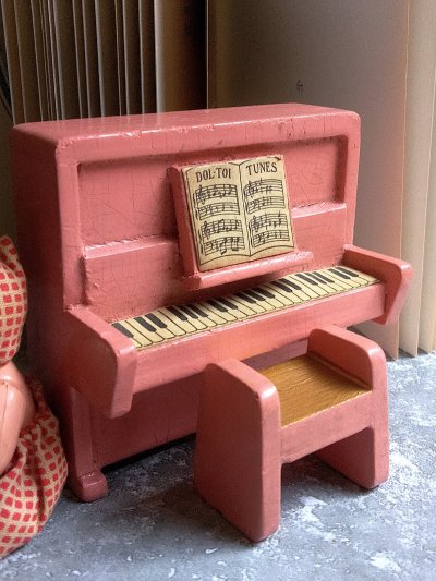 画像1: 小さなピアノ　WOOD　ドールハウス　弾けたらいいね