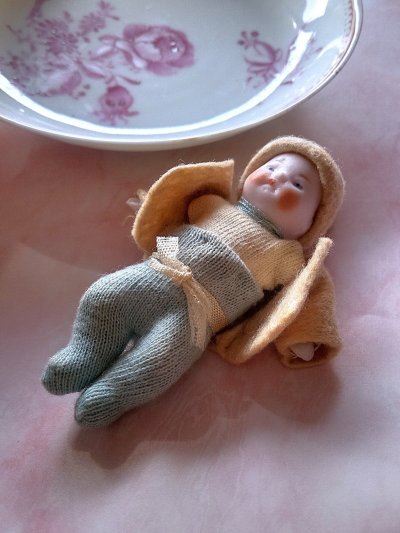 画像3: 青いパンツはいたベビーさん　ビスクドール　ヘルトヴィヒ　HERTWIG