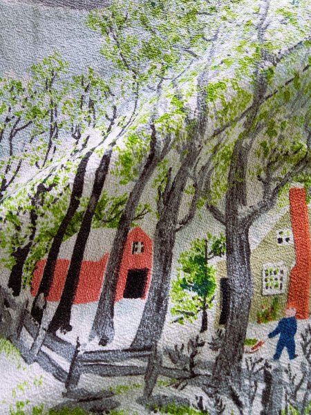 画像3: グランマモーゼスのファブリック バーククロス 　パッチワーク 　クラフト素材 (3)